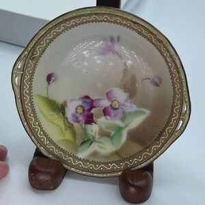 Antique Nippon Coronation Ware collection hand painted wild plum blossoms.